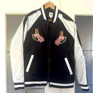 Vans black n white bomber jacket